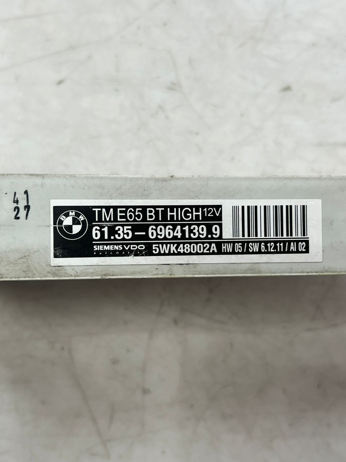 2006-2008 BMW 750i 745i Front Door Control Module 6964139 5WK48002A OEM