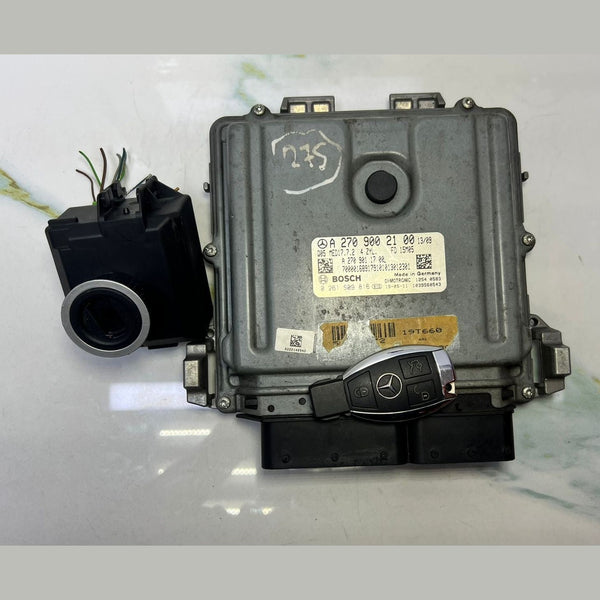 Mercedes CLA ECU Engine Control Module Ignition Key Switch Set A270 9002100 OEM