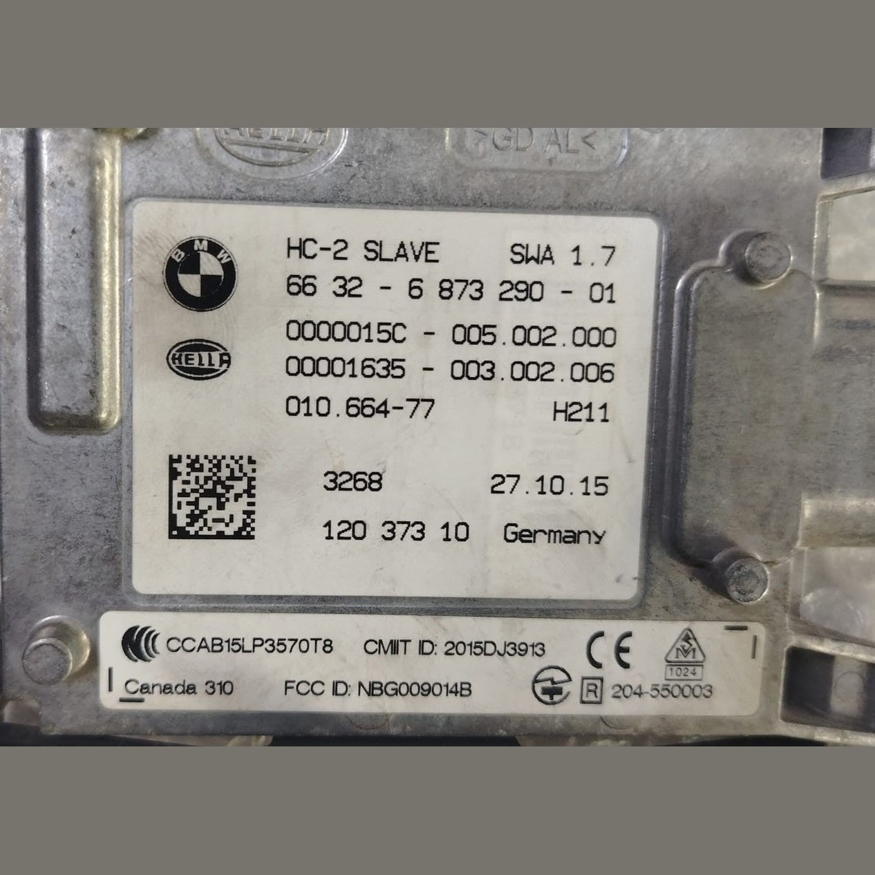 OEM BMW F25 F26 F15 F16 F85 F86 Lane Departure Assist Module RH 6873290 HELLA