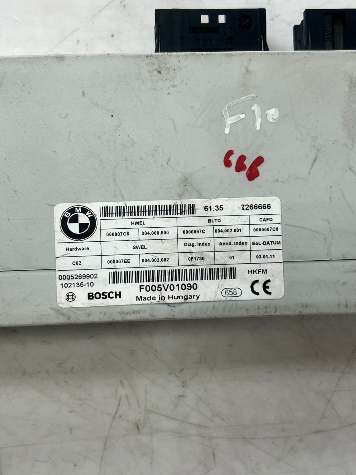 BMW 5 Series F11 Tailgate Control Module 7266666 OEM