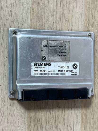 2004-2005 BMW X3 Engine Control Module 7543158 3 Series E46, 5 ser E60, MS45.1