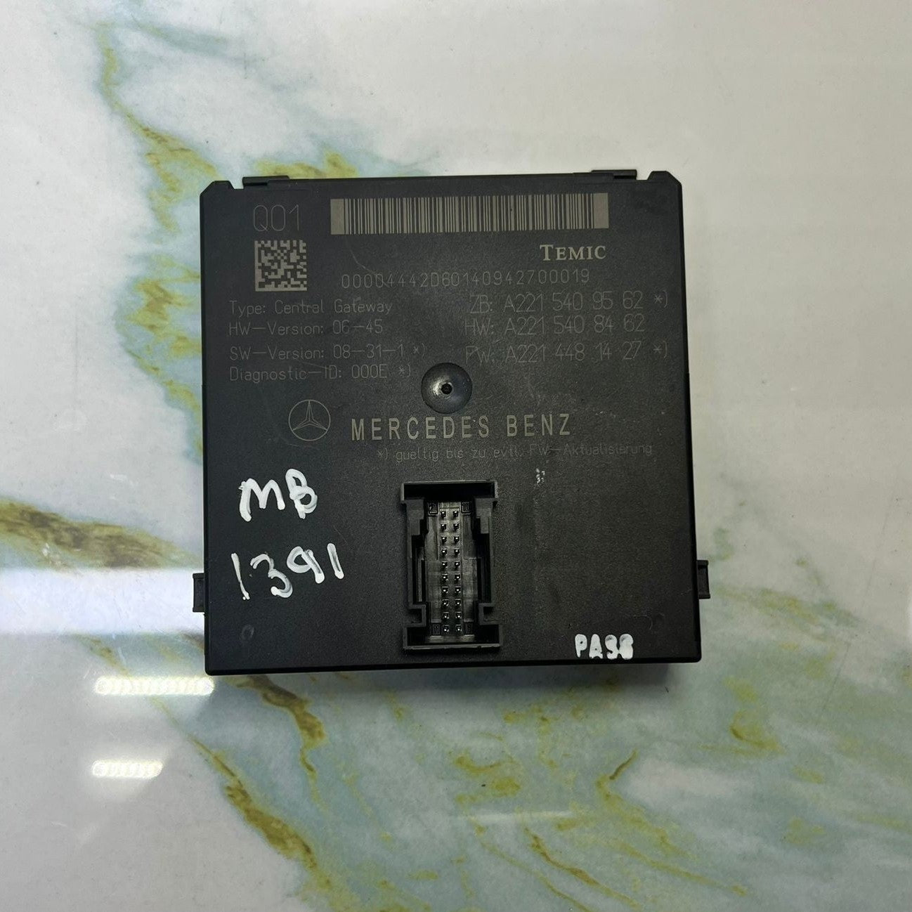 2007-2014 Mercedes-Benz S550 Gateway Control Module A221 5409562 W221 S-Class