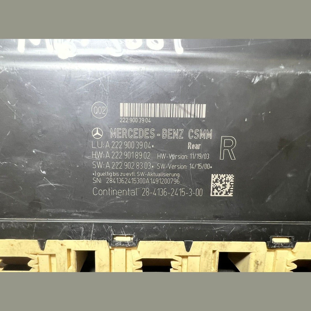 14-18 Mercedes-Benz W222 S-Class Rear Right Seat Control Module A222 9003904 OEM