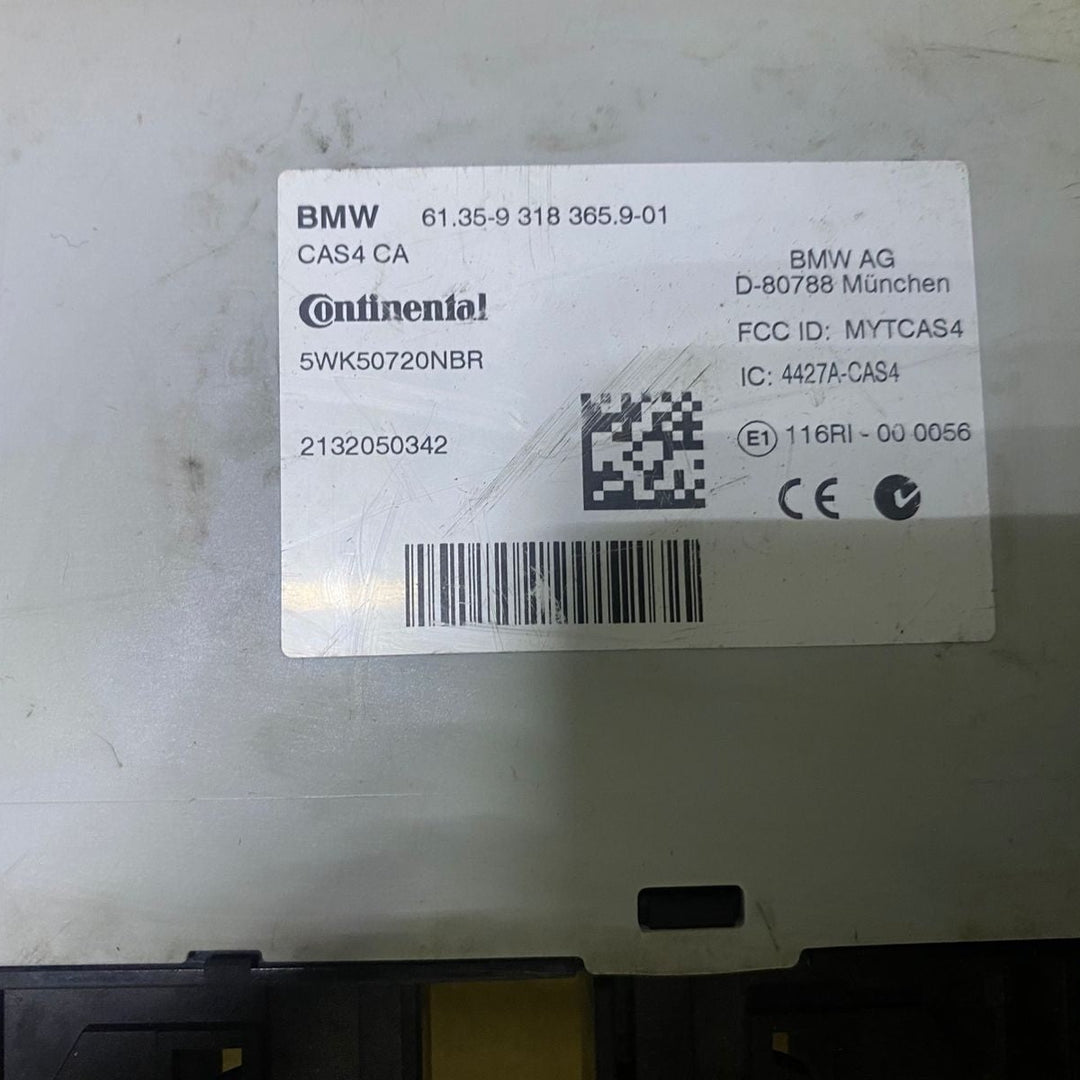 2013 BMW 640i Cas 4 Control Module 9318365 5 Series F10, 6 Series Gran Coupe, an