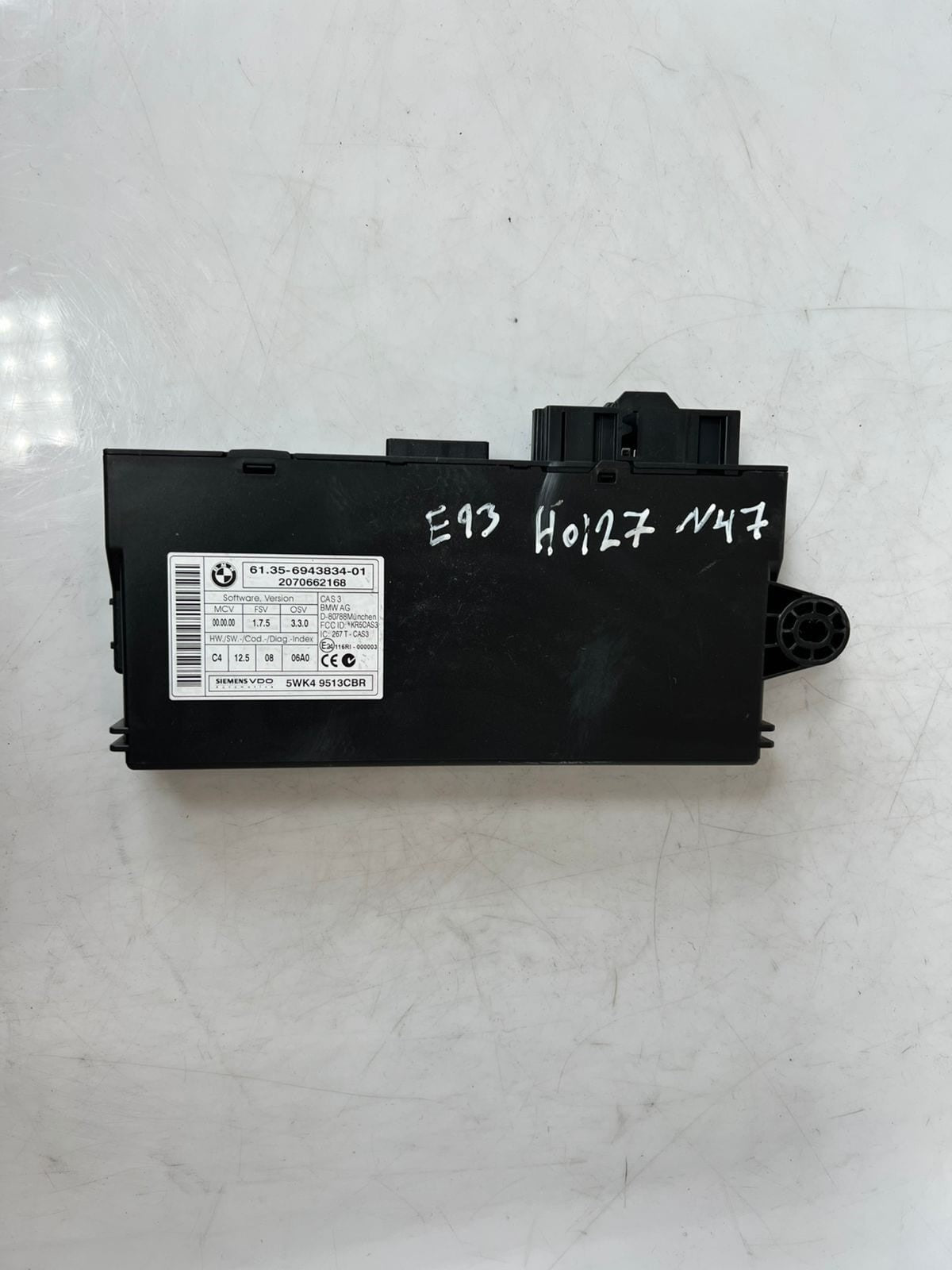 BMW E93 N47 Engine Control Unit ECU COMPLETE SET DDE + CAS3 AG +1KEY 7807530