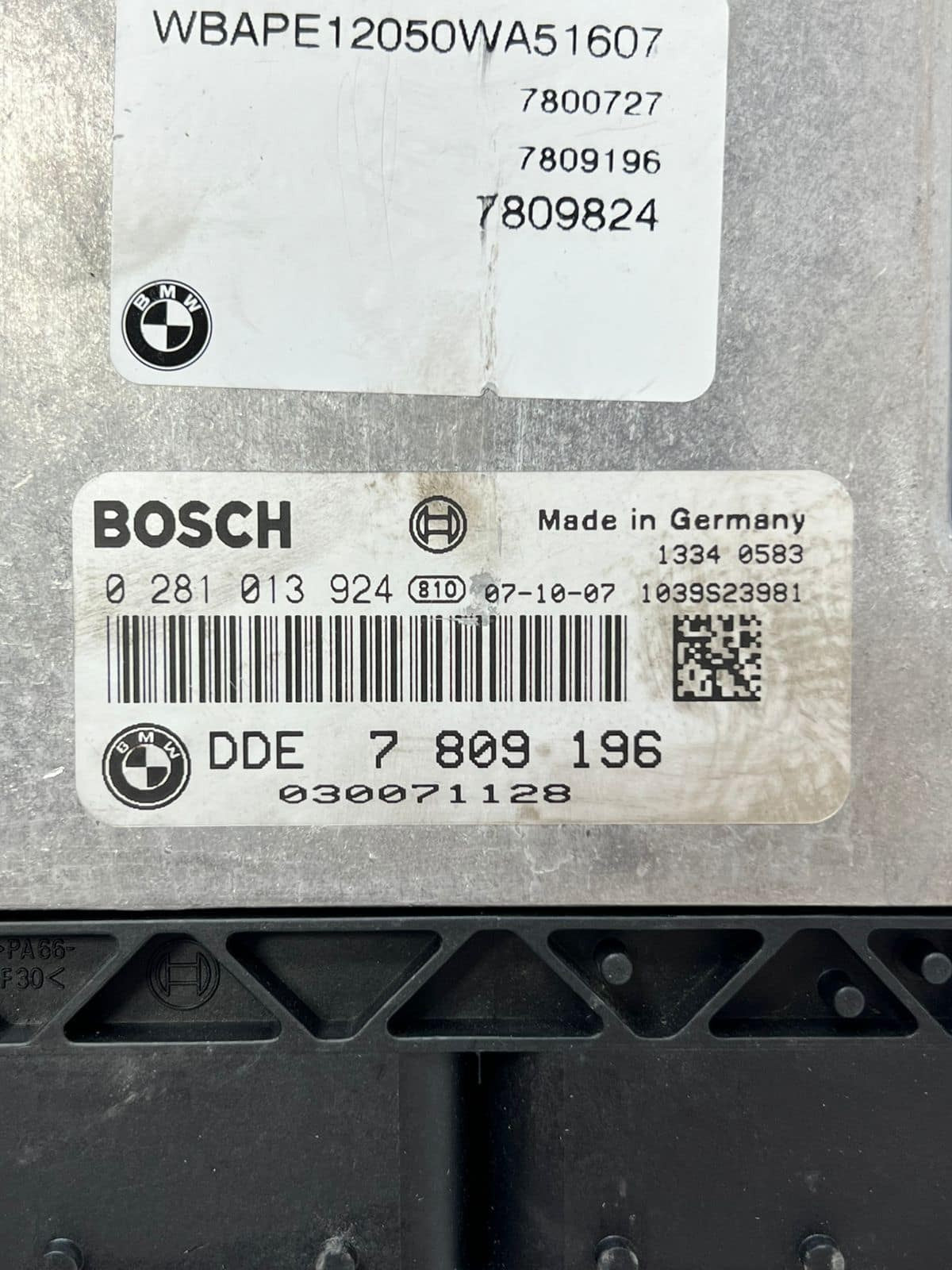 2004-2011 BMW X3 E83 Engine Control Unit ECU SET DDE+EWS+1KEY 7809196 OEM