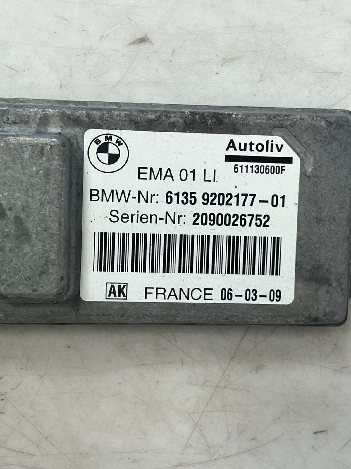 2009-2015 BMW 750i 7 Series F01 F02 F03 F04 Seat Belt Control Module 9202177 OEM