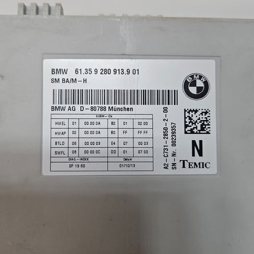 2012-2013 BMW 3 Series F30, F20,325i Front Left Seat Control Module 9280913