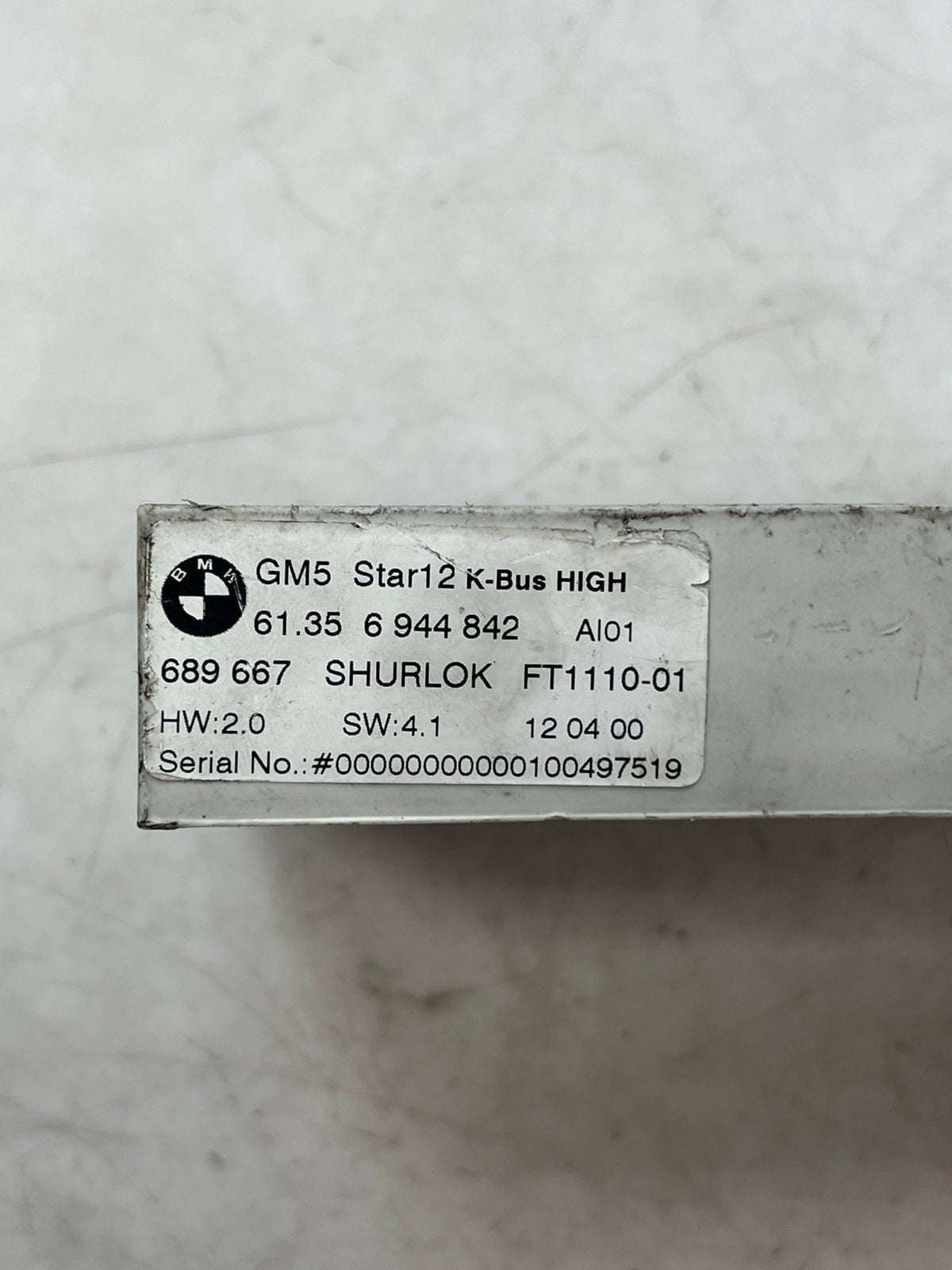 BMW E46 M3 and 330i hardware version 2.0 GM5 Body Control Module 6944842