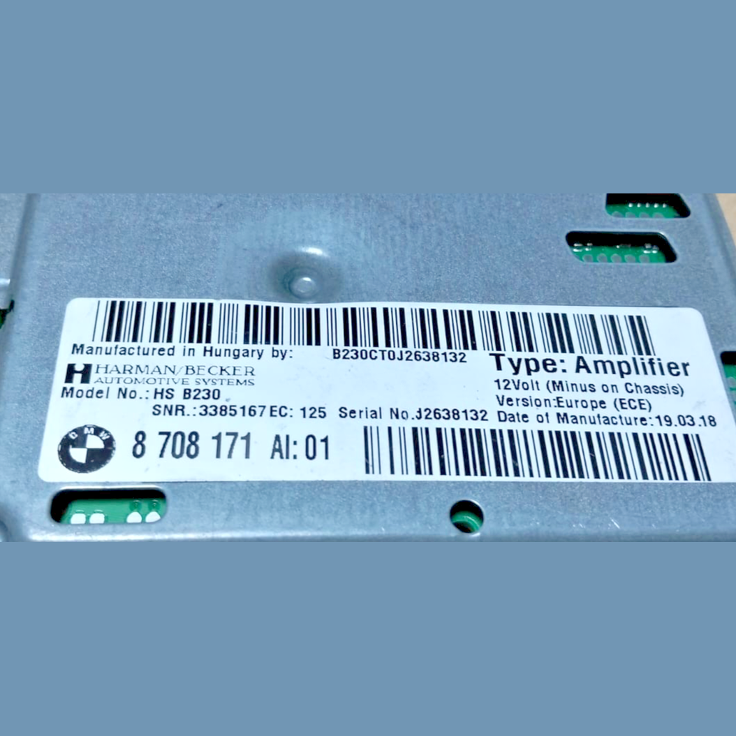 AMPLIFIER BMW 5 G30 G31 G38 Other control units/modules HARMAN/BECKER 8708171