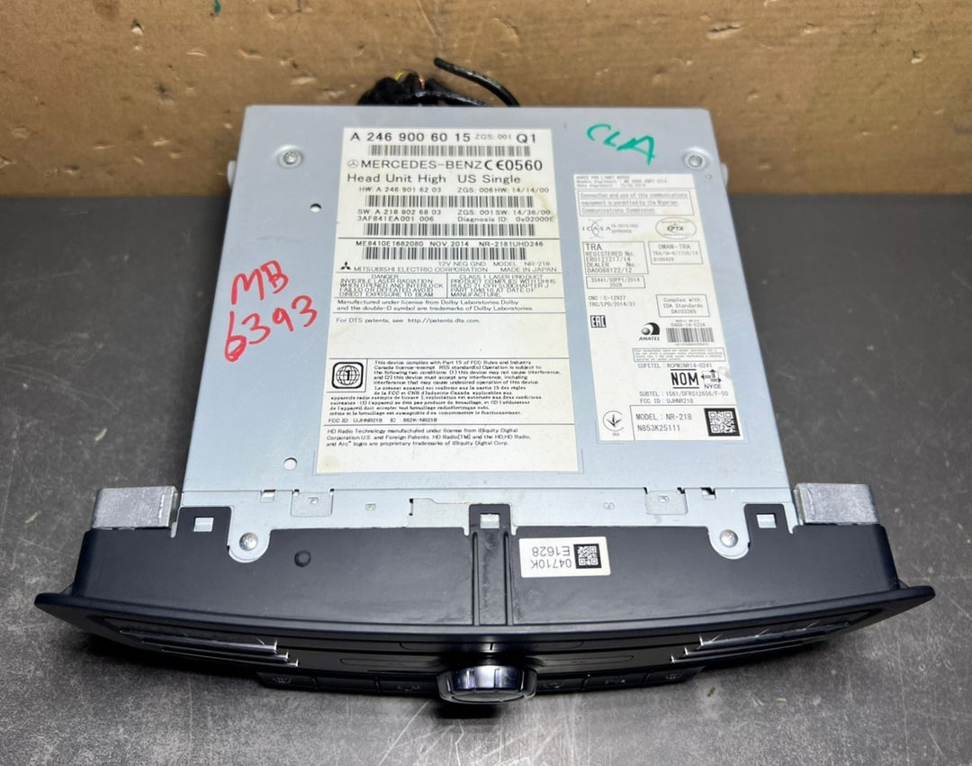 2013–2015 Mercedes-Benz W246 CLA Head Unit CD Player A246 9006015 OEM