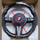 Carbon Fiber Steering Wheel F10 F06 F02 Series M Sport With Paddle Shifts LED
