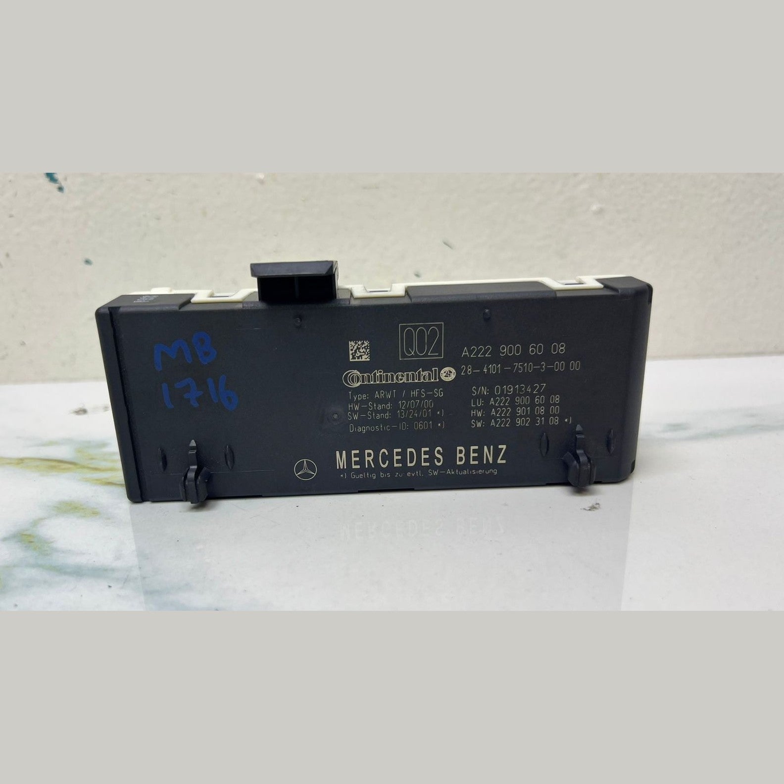 Genuine Mercedes-Benz W222 S-Class Trunk Lid Control Unit A 222 900 60 08