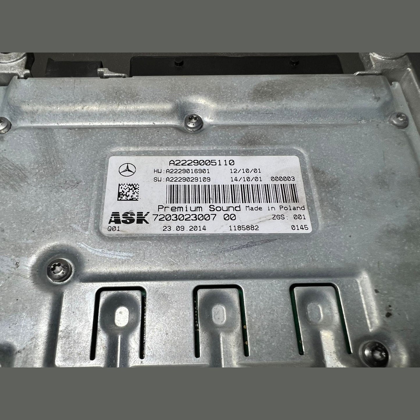 15-20 Mercedes Benz W222 S-Class ASK Premium Sound Amplifier A222 9005110 OEM