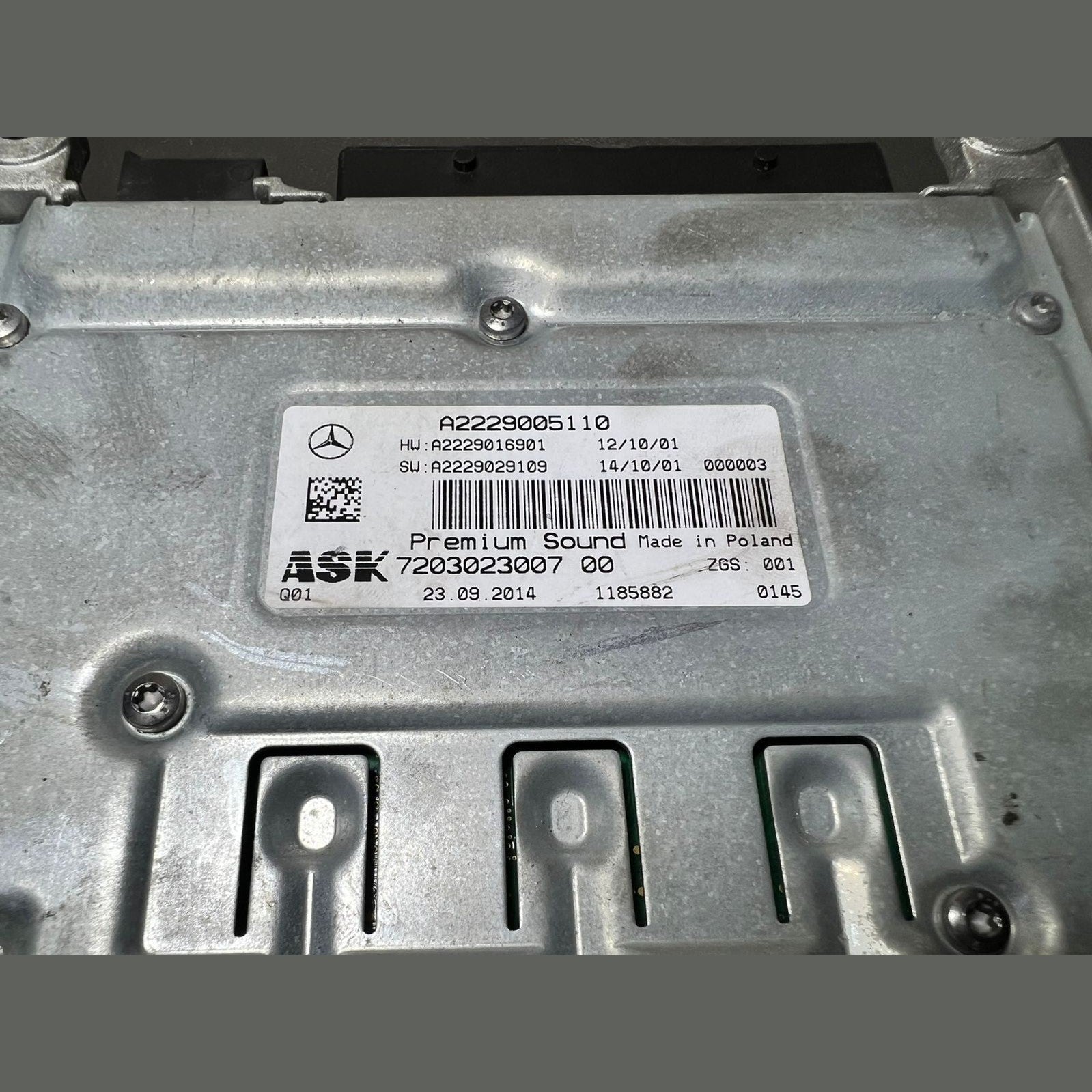 15-20 Mercedes Benz W222 S-Class ASK Premium Sound Amplifier A222 9005110 OEM
