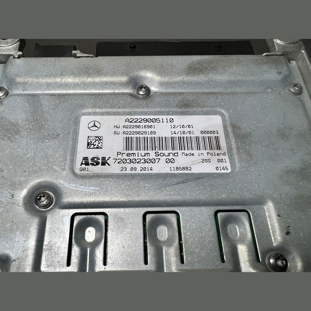 15-20 Mercedes Benz W222 S-Class ASK Premium Sound Amplifier A222 9005110 OEM