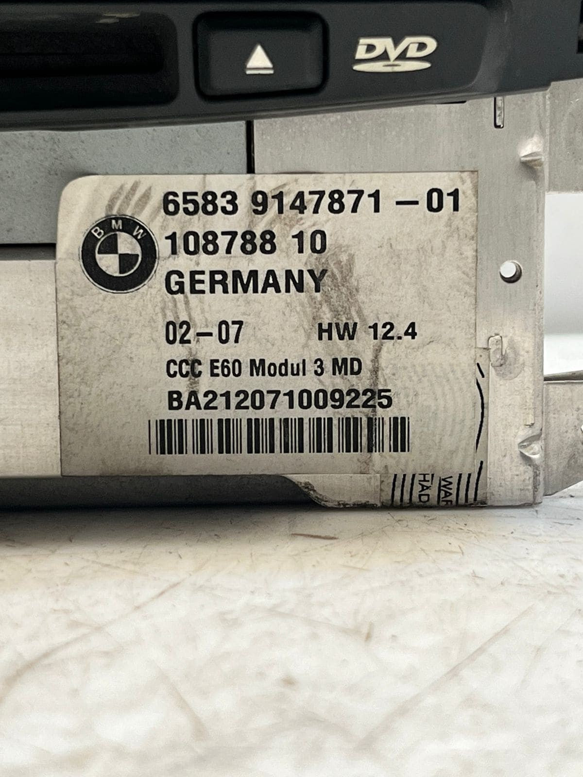 OEM BMW CD/MD Audio Deck Head Unit For 5 Series 525i Model E60 E61 9147871