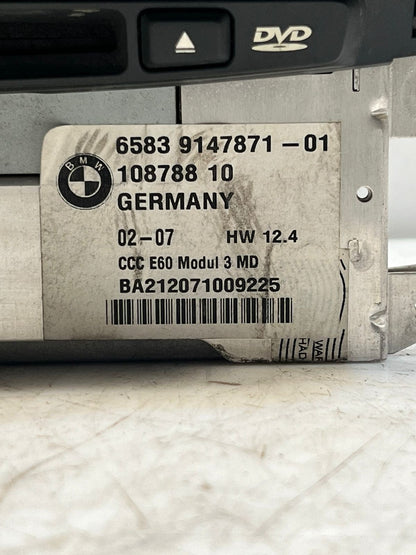 OEM BMW CD/MD Audio Deck Head Unit For 5 Series 525i Model E60 E61 9147871