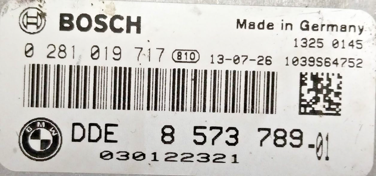 BMW X5 Diesel F15 N57 3.0 ENGINE CONTROL UNIT ECU ONLY DDE 8573789