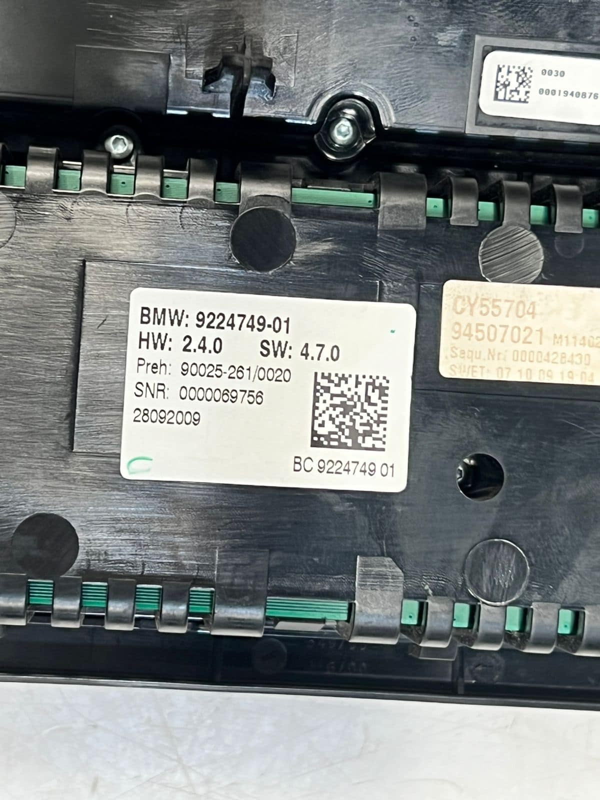 BMW 7 Series F01, F02, F03, F04 Climate Control Unit A/C PANEL 9224749 OEM