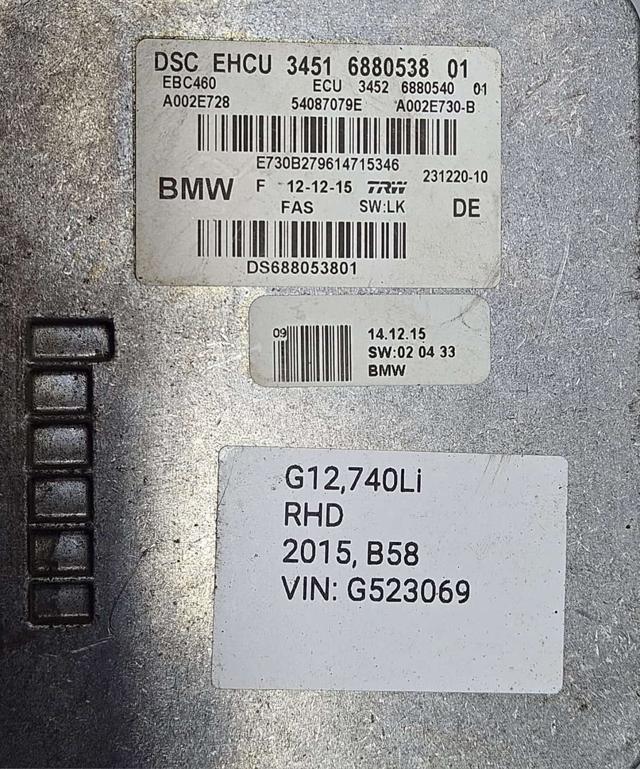 6880538-2016-2019 BMW 750i 740Li G11 G12 Abs Pump Control Module OEM 