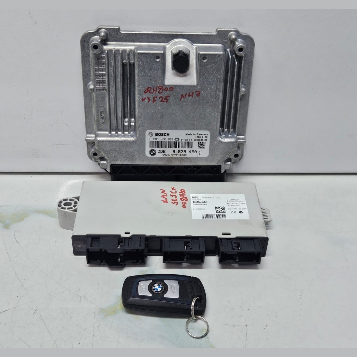 BMW X3 F25 N47 ENGINE CONTROL UNIT DDE 8579480 SET OEM