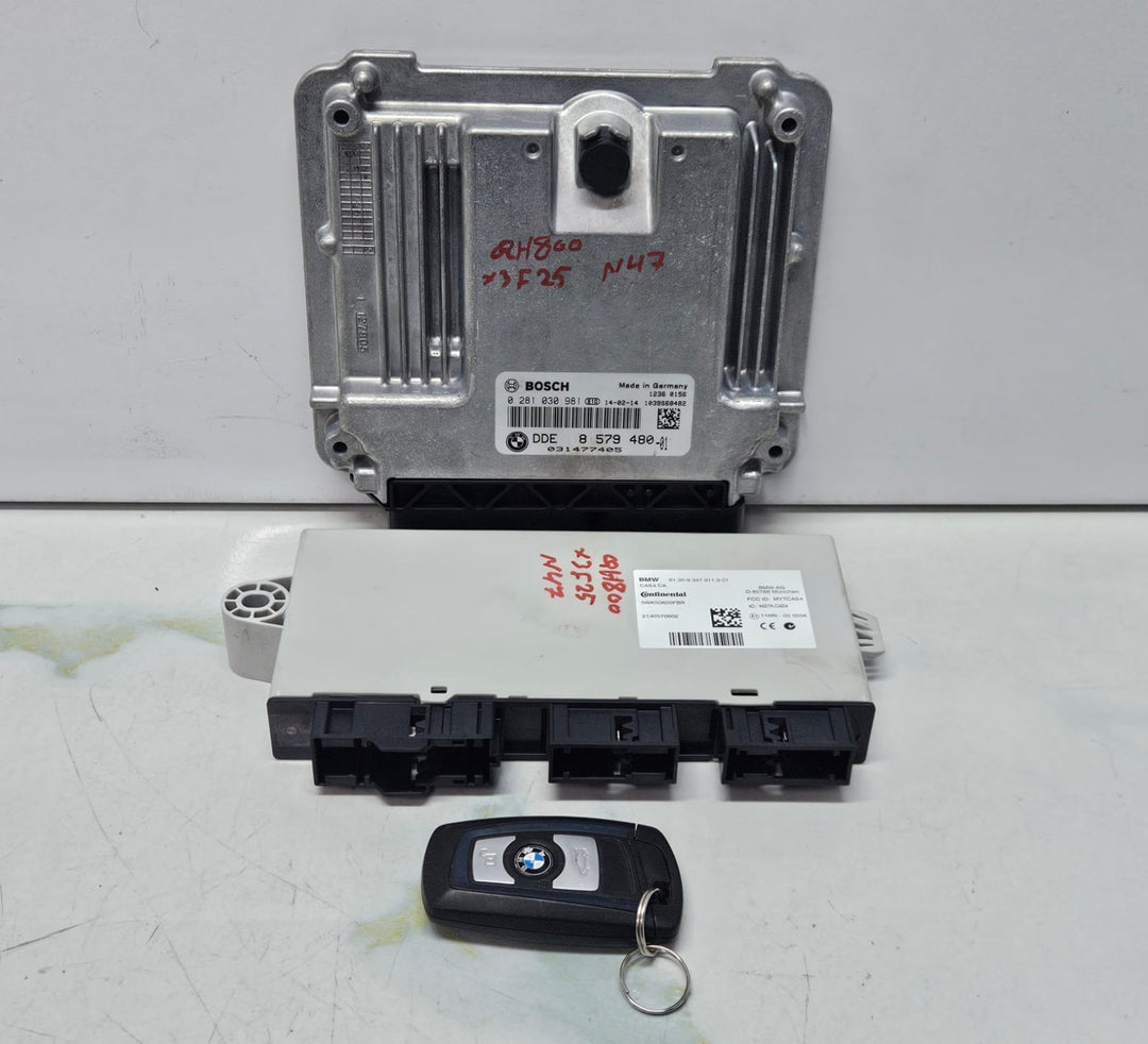 BMW X3 F25 N47 ENGINE CONTROL UNIT DDE 8579480 SET OEM