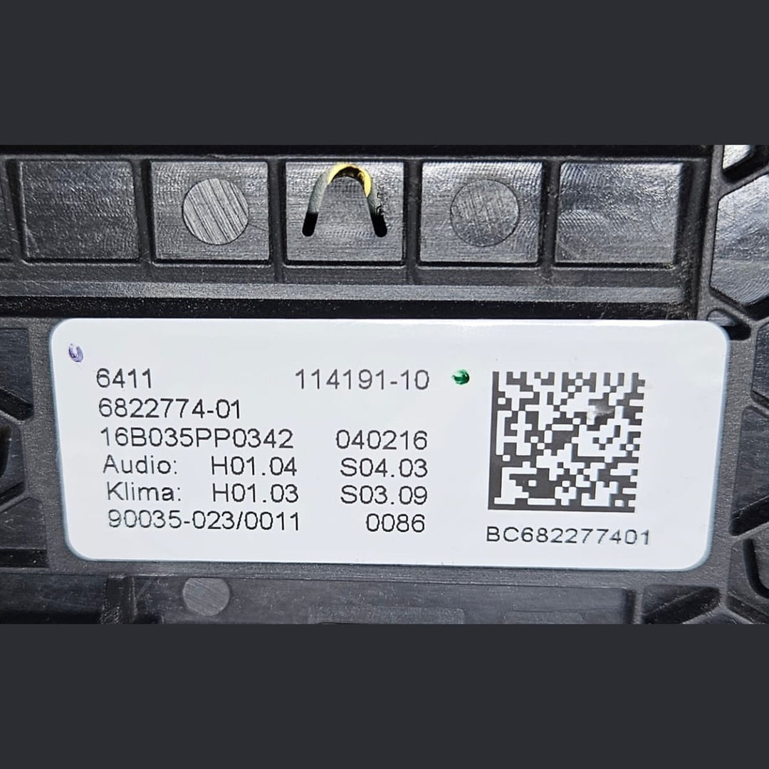 2015-2022 BMW G11 G12 750Li xDrive Climate Control Panel 6822774 OEM