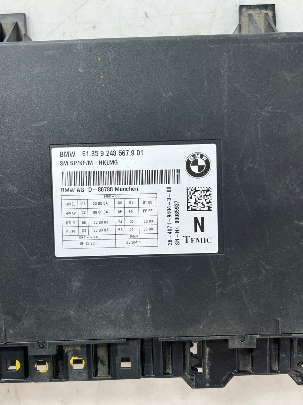 BMW 7 Series F01 F02 F03 F04 5' F10 F11 Seat Control Module 9248567 OEM