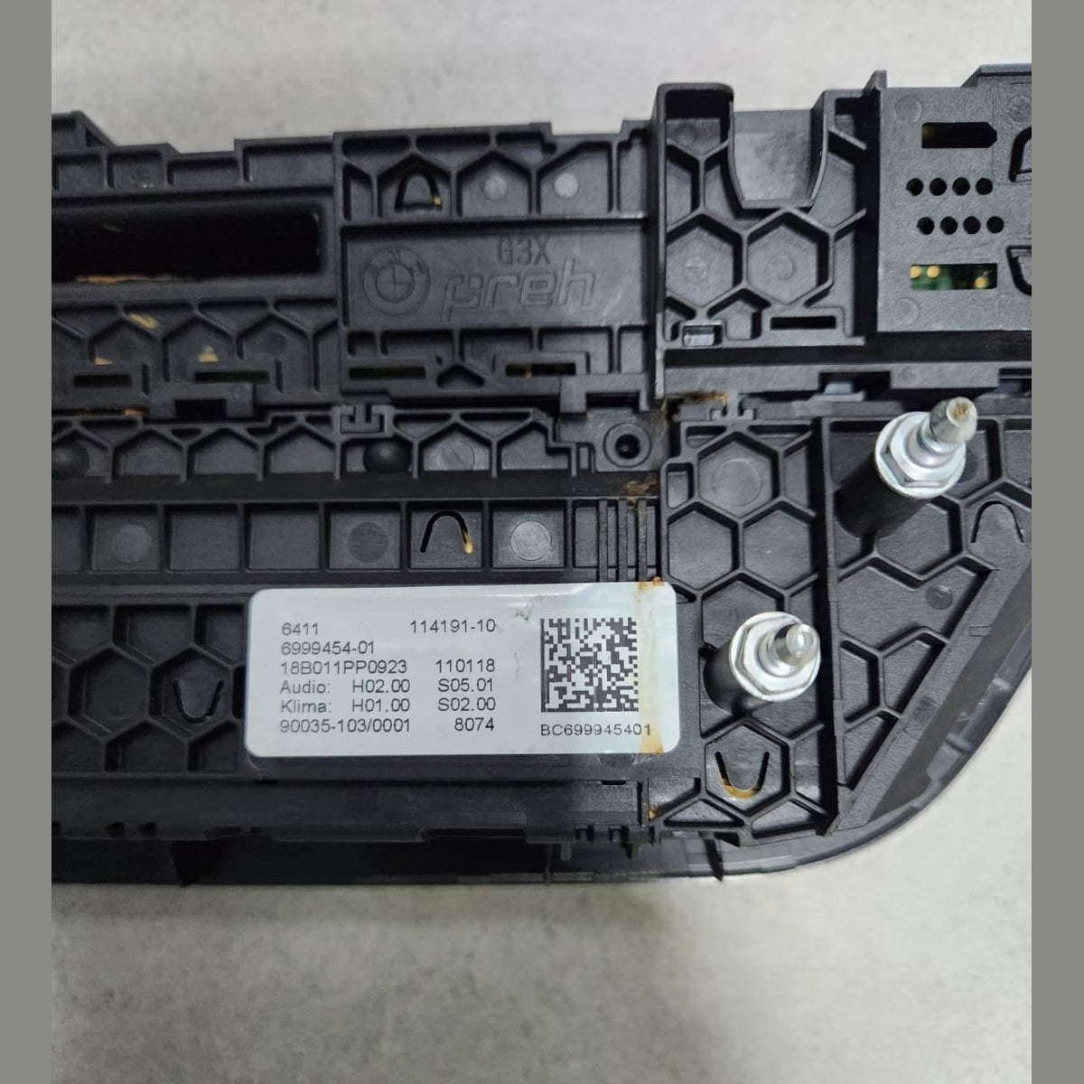 2018-2021 BMW X3 Ac Climate Control Panel 6999454 X3 G01 and X4 G02