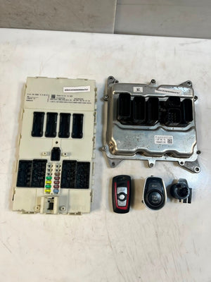 2012 BMW 3' F30 N20 328i Engine Control Unit ECU SET DME+FEM+1KEY 7637481