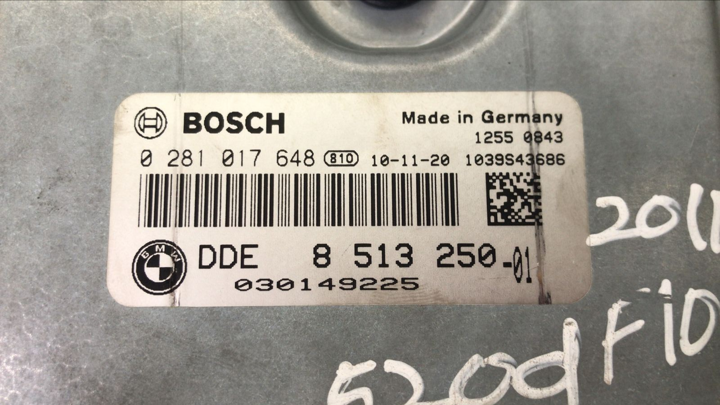 OEM BMW 520d F10 N47N 2011 ENGINE CONTROL UNIT ECU SET DDE 8513250