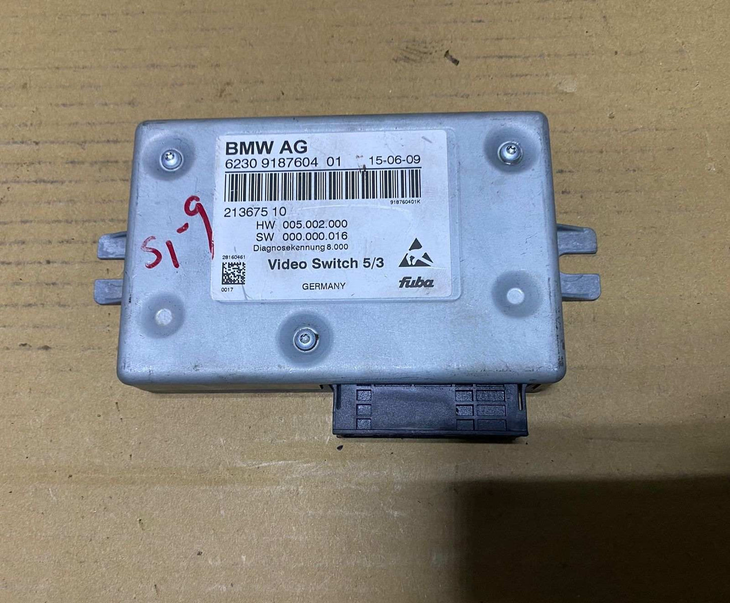2009-2012 BMW 750Li Video Switch Control Module 9187604 750Li 750i and F10 F07 F
