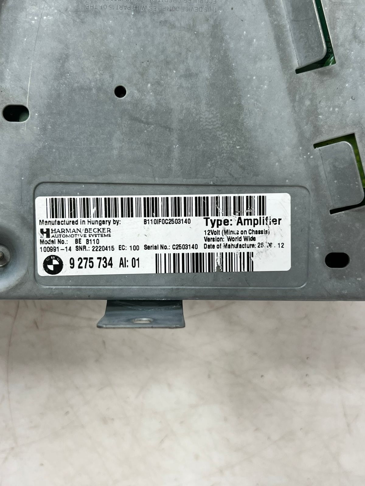 2012-2018 BMW 650i 640i Hifi SOUND Audio SYSTEM Amplifier 9275734 OEM