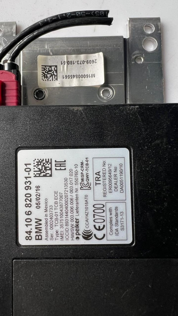 2014-2021 BMW i3 Telematic Control Module 6820931 1 Series F20, X1 F48, and 2 Se