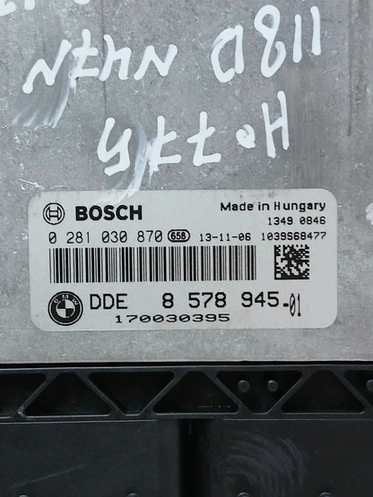 2013 BMW 118D F20 N47N Engine Control Unit ECU SET DDE + FEM + 1KEY 8578945
