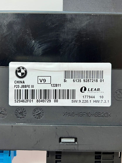 BMW X3 F25 Body Control Module ECU Junction Box JBBFE III V9 9286129