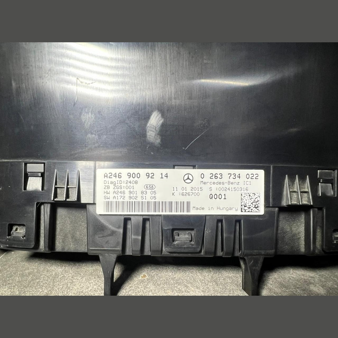 12-14 Mercedes-Benz W246 B-Class Instrument Cluster Speedometer A246 9009214 OEM