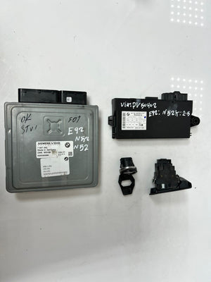 07-11 BMW 328i E92 N52 2.5 Engine Control Module ECU DME+CAS3+NO KEY SET 7567362