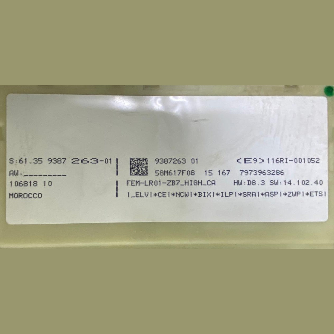OEM BMW F20 F30 F31 LCI B38 ECU Basic DME Control Unit Automatic Gearbox 8654454