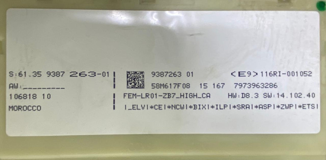 OEM BMW F20 F30 F31 LCI B38 ECU Basic DME Control Unit Automatic Gearbox 8654454