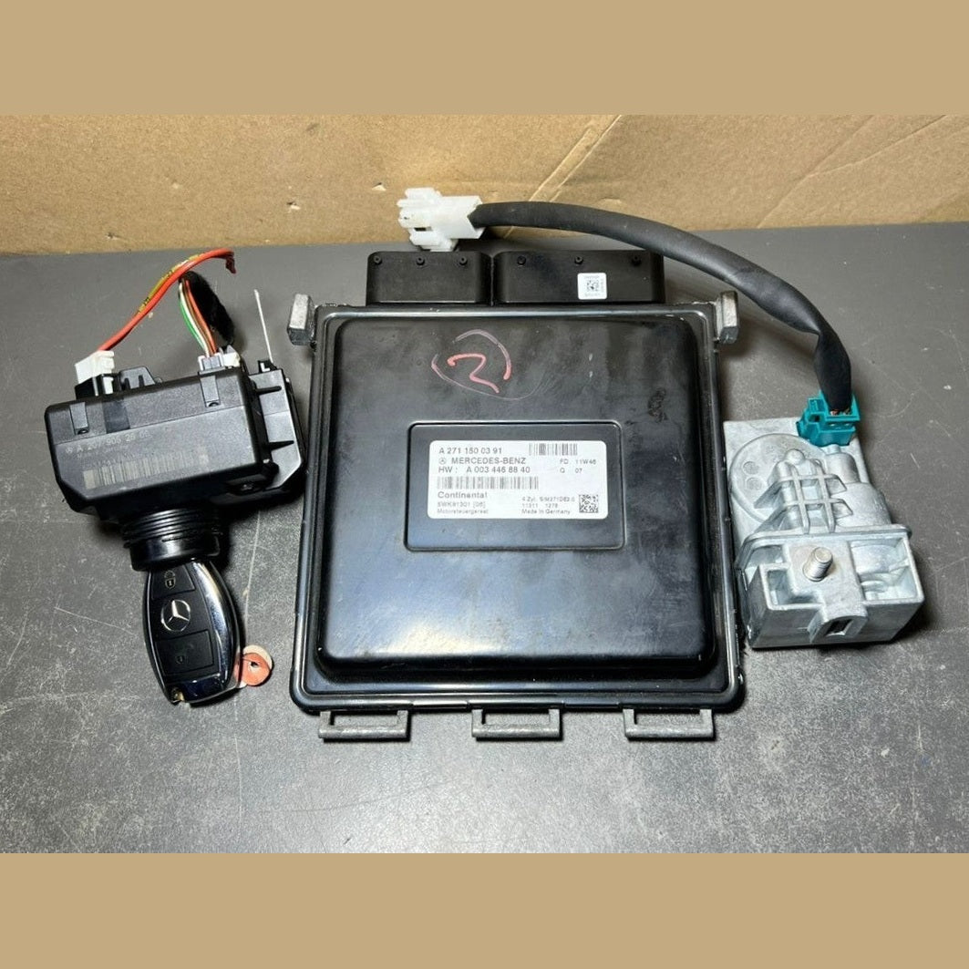 10-14 Mercedes-Benz W204 ECU Modulo Controllo Motore Interruttore Chiave...