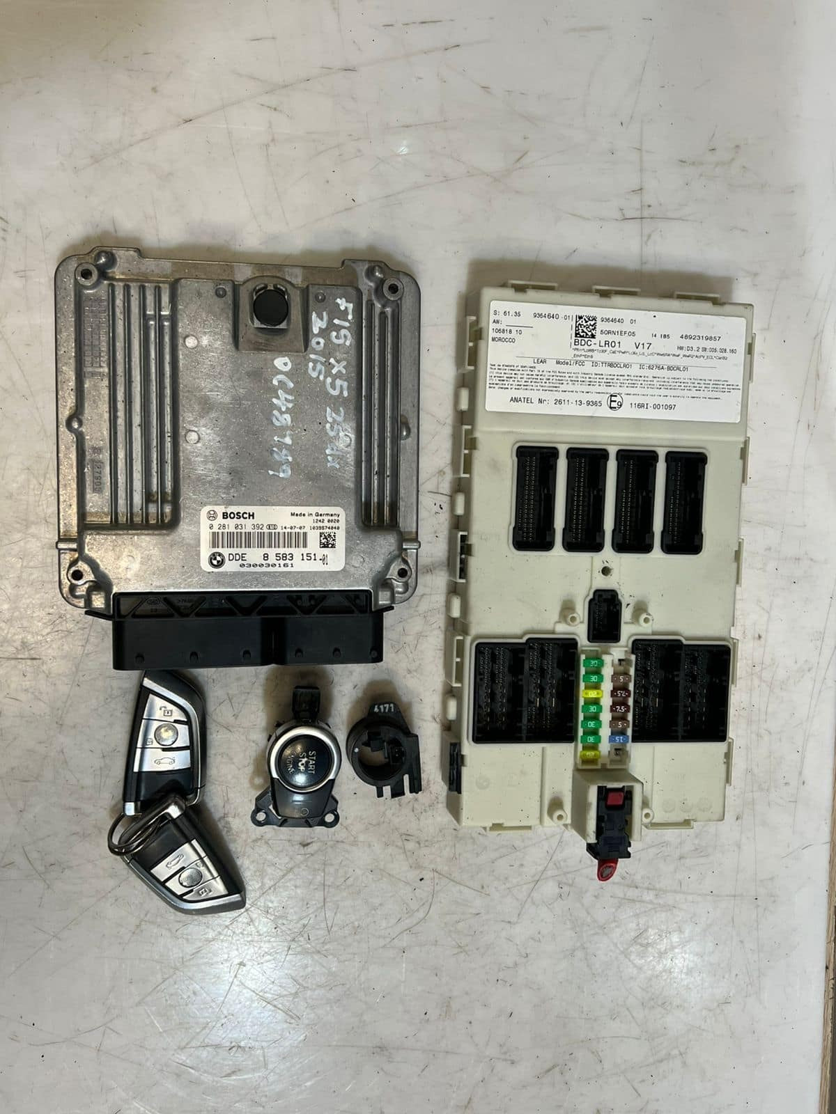 2015 BMW X5 F15 25DX Engine Control Unit ECU SET DDE+BDC+2KEYS 8583151 OEM