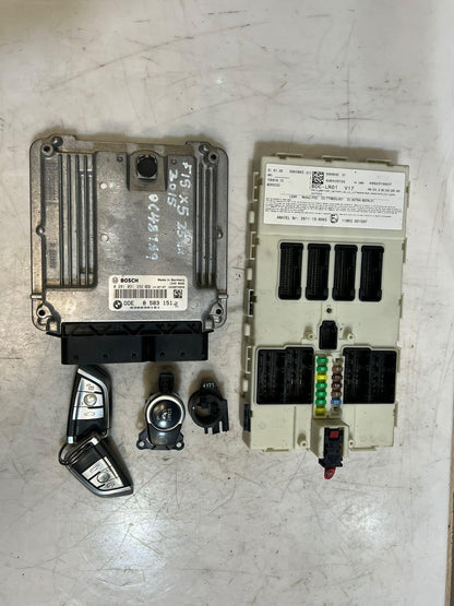 2015 BMW X5 F15 25DX Engine Control Unit ECU SET DDE+BDC+2KEYS 8583151 OEM