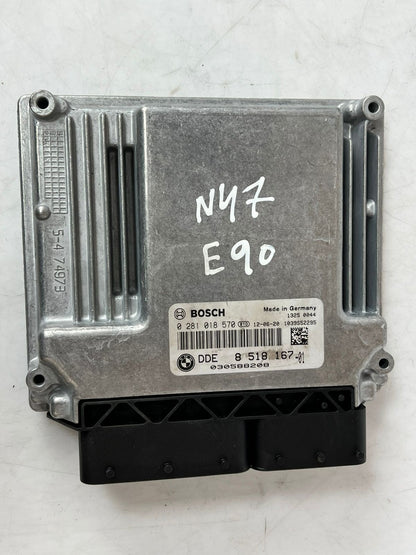 BMW E90 N47 Engine Control Unit ECU COMPLETE SET DDE + CAS3 AG + 1KEY 8518167