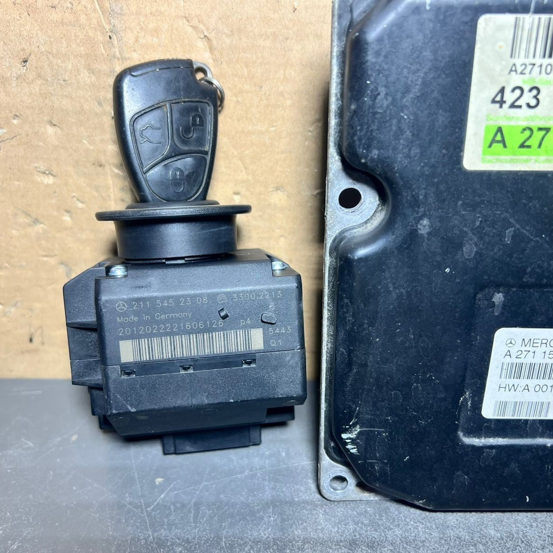 Mercedes W171 ECU Engine Control Module Ignition Key Switch Set A271 0106644 OEM