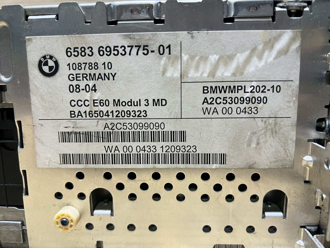 BMW Navigation Radio Cd MD 6953775 E63 E60 E61 HEAD UNIT CCC E60 MODULE 3 MD
