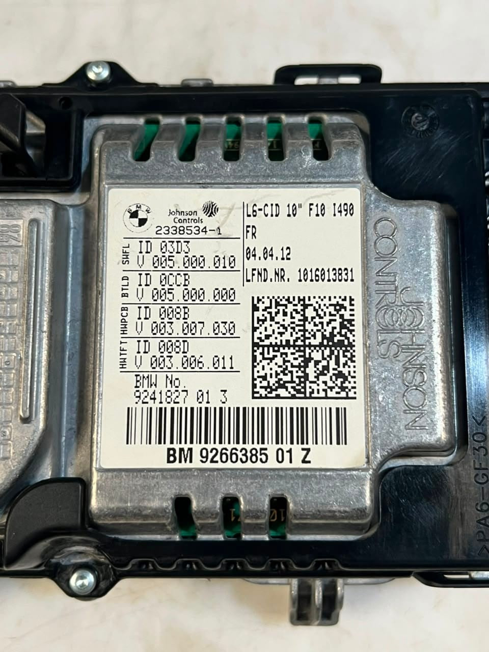BMW 5 Series F10 525d 528i 535i 10" CID Multifunction Display SCREEN 9266385