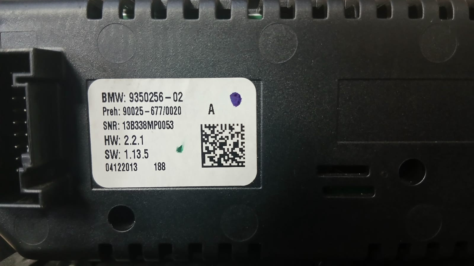 BMW F15 X5 Radio AM/FM Climate Control Panel A/C Unit OEM 9350256