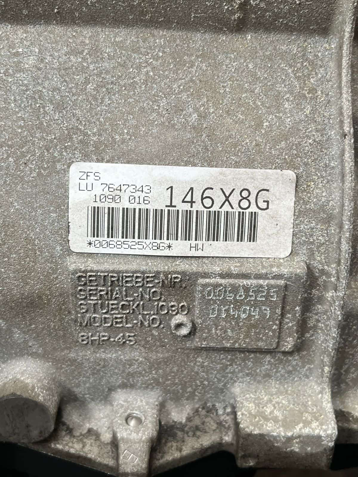 2012-18 BMW F30 320D N47 Automatic Gearbox Transmission 8HP45 OEM 7647343 DIESEL